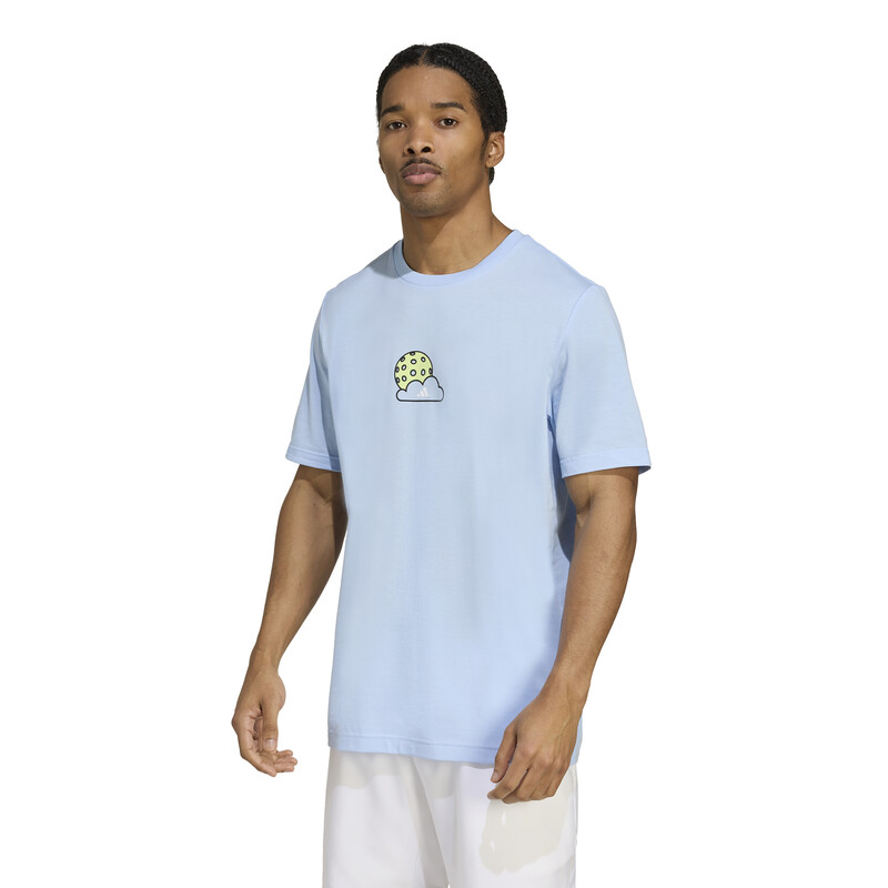 adidas Pickleball Graphic Tee (M) (Glow Blue)